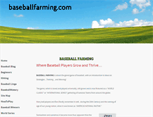 Tablet Screenshot of baseballfarming.com